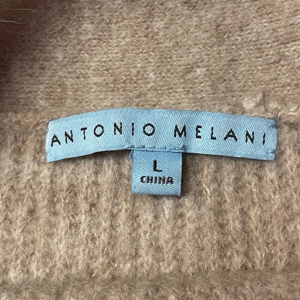 Antonio Melani Womens WOOL ALPACA Sweater Size L Beige QUIET LUXURY Neutral - Picture 10 of 11